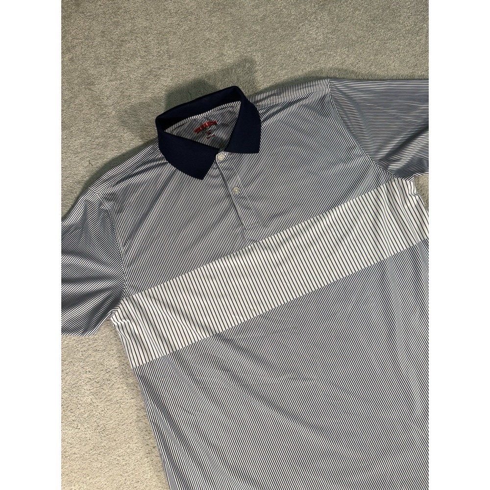 Tabasco Sport Polo Shirt Striped Golf Casual Short Sleeve Mens Size XL